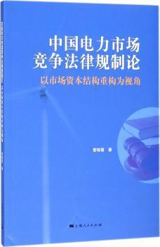 中国电力市场竞争法律规制论:以市场资本结构重构为视角 PDF下载 免费 电子书下载